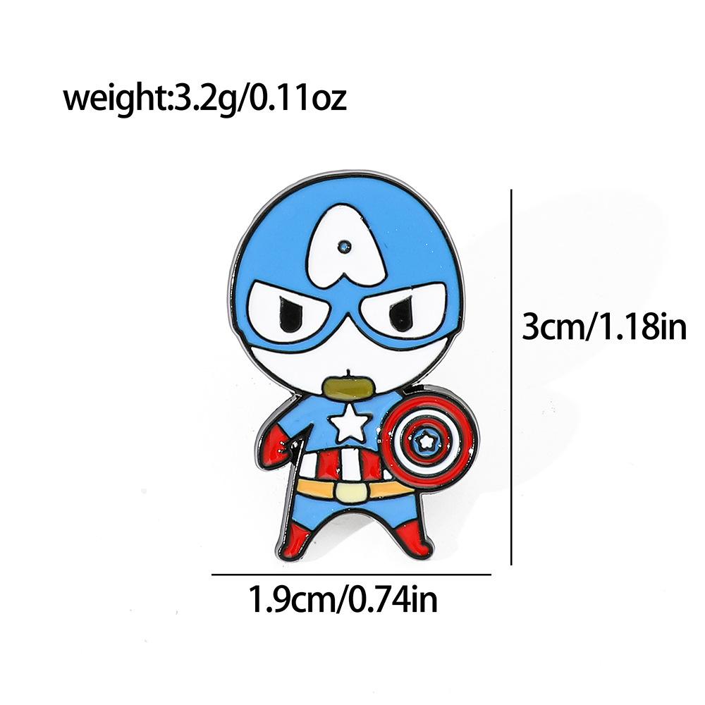Cartoon adorable Square Trousers Enamel Lapel Pins Cartoon Character Collectible Badges Adorable Children's Present Jewelry designed for Backpacks