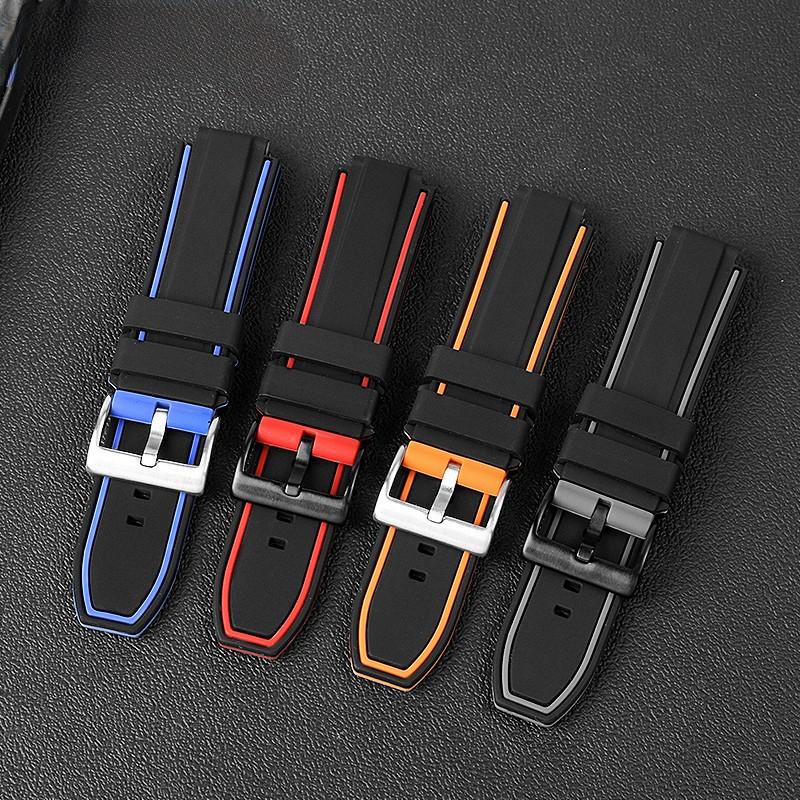Silicone wristband For Timex E-tide Compass T2n720 T2n721 Tw2t76300 Tw2t76500 T45601 Rubber Men Watchband Sports Strap free tool