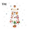 Seasonal Home Window Ornaments Reusable Christmas Clings, Double Sided PVC Static Glass Stickers, Snowman Snowflake Elk Santa Claus Decor Xmas