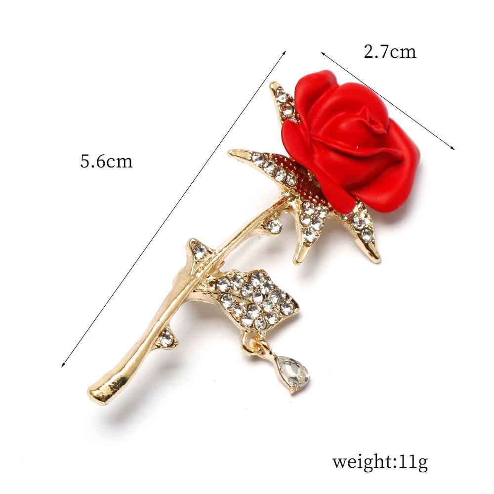 Flower Rose Trendy Jewelry Pin Accessory With Alloy Material For Formal Attire