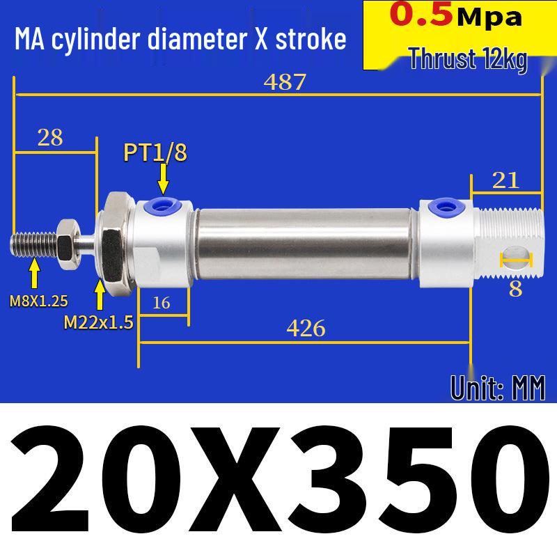 Corrosion Resistant Stainless Steel Pneumatic Cylinder 16-40mm/50-150mm