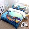 "Colorful Whale Art Three-Piece Decor" Multiple sizes kid's and adults' bedroom Exquisite 3PC bedding set gift