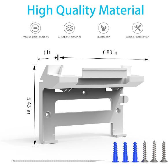2 in 1 Starlink Gen 3 Router Mount & StarLink V3 Power Supply Brackets Holder - Star Link Internet Kit Satellite, Signal Integrity Space Saving, ABS
