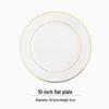SIFAR Double Gold Rim Ceramic Dinner Plates
