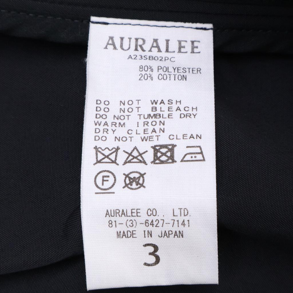 AURALEE Brand new unused A23SB02PC HIGH DENSITY COTTON POLYESTER CLOTH HOODED BLOUSON coat 38 blackUsed