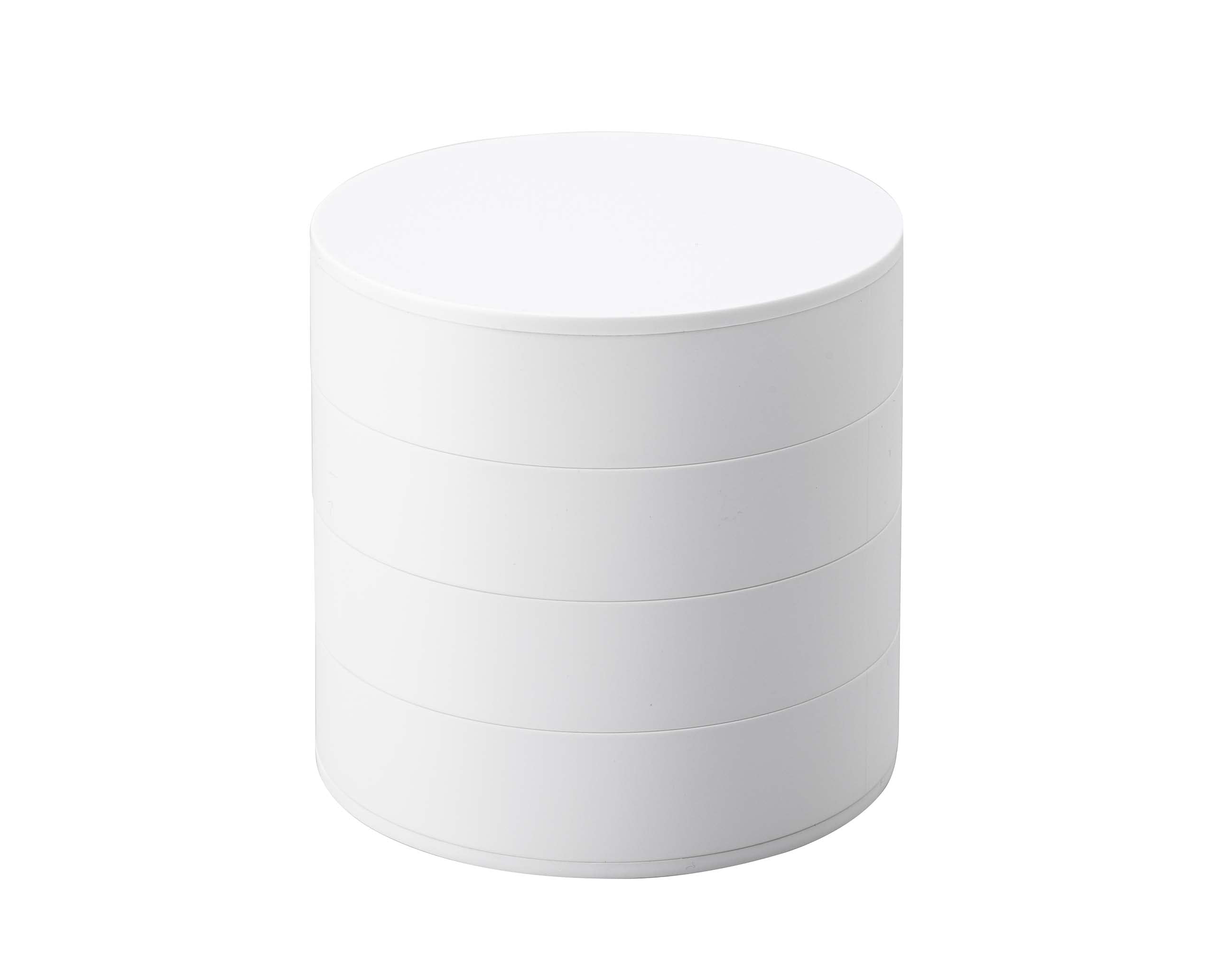 

Yamazaki Nail Parts Accessory Storage W10 x D10 x Tower 5797 & Case, White, Approx. H10cm, Series, білий