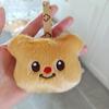Plush Butter Bear Plush Bag Pendant  Cute Cartoon Squeak Bear Doll Accessories Birthday Gifts School Bag Ornaments Girls
