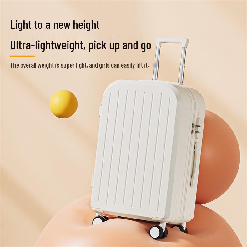 Sturdy & Durable College Student Suitcase with Combination Lock, Small Trolley Travel Case