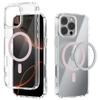 For iPhone 16 Pro Max Case Compatible with MagSafe Anti Scratch Clear TPU PC Phone Back Cover