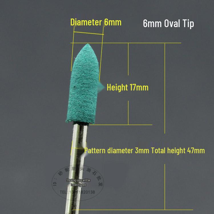 3mm Rubber Polishing Grinding Head - Metal Rust Removal & Scratch Repair Tool
