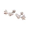 New Year Luxury Koi Stud Earrings - Chinese National Style Screw Back for Good Luck