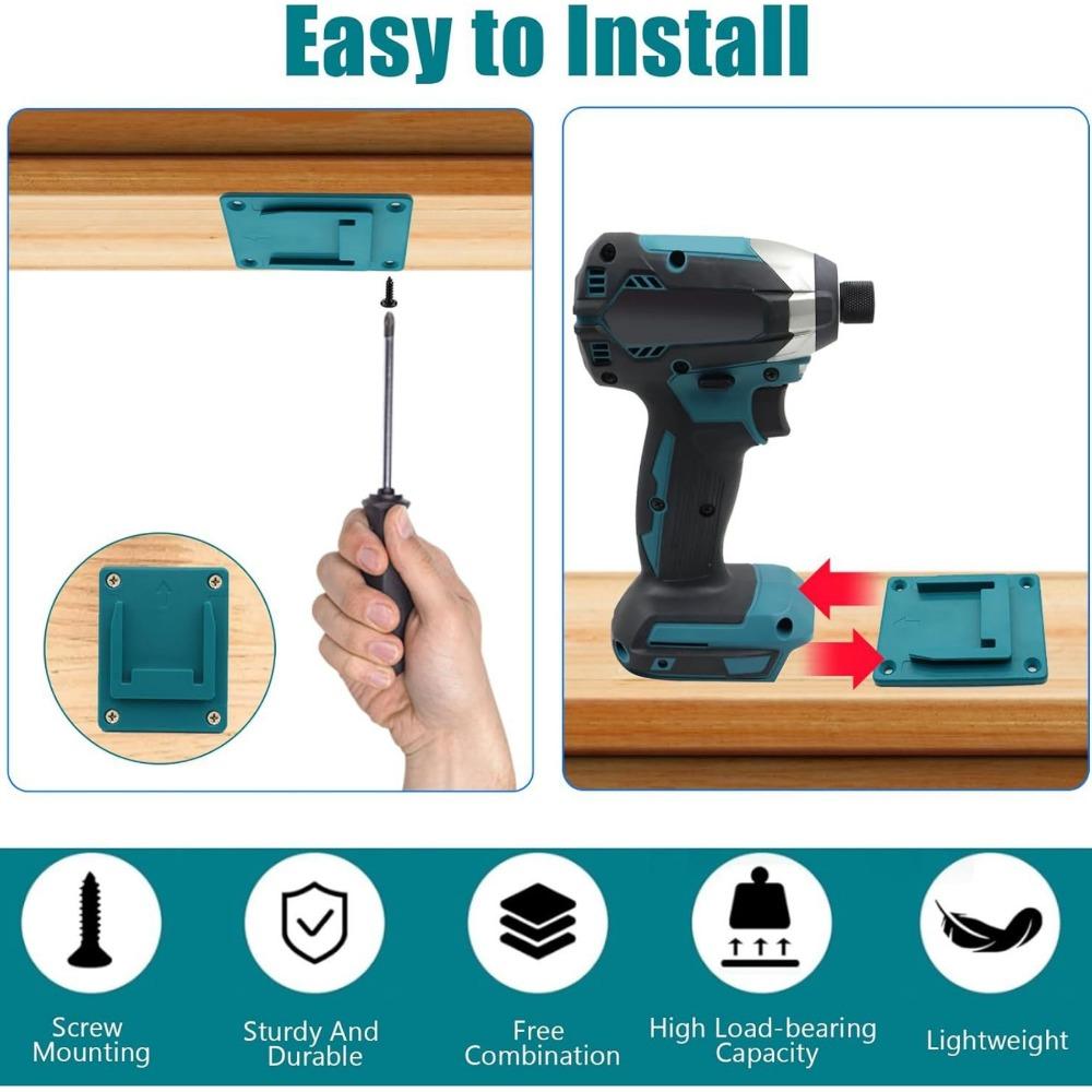 Wall Mount Drill Tool Storage Bracket For Makita For Bosch 14.4V/18V Li-ion Battery Tool Machine Fix Device Hang Display Stand