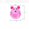 Mouse shaped wobbly creature rolling and splashing food, pet puzzle cartoon cat toy leaking food, feeding