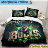3pcs Custom Name Milwaukee Bedding Set Includes 1 Duvet Cover & 2 Pillowcases for All Seasons Dormitory Home Decor Christmas Gifts