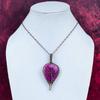 Tree Of Life Faceted Kashmir Ruby Pendant Copper Wire Wrapped Gemstone Jewelry