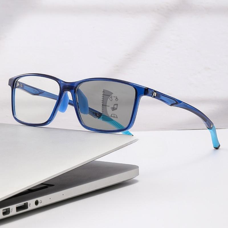 Ultralight Women's Photochromic Reading Glasses Men Retro Progressive Multifocal Eyewear Anti-UV Discoloration Far Sight Glasses