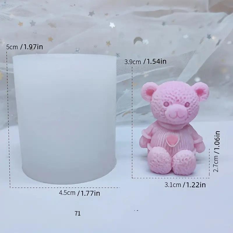 Bear-Shaped Aromatherapy Candle and Soap Silicone Mold for Baking and DIY Mousse Cake