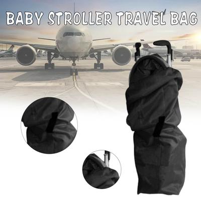 Large Foldable Stroller Storage Bag with Sturdy and Strong Oxford Material for Airplane Gate Check and Storage