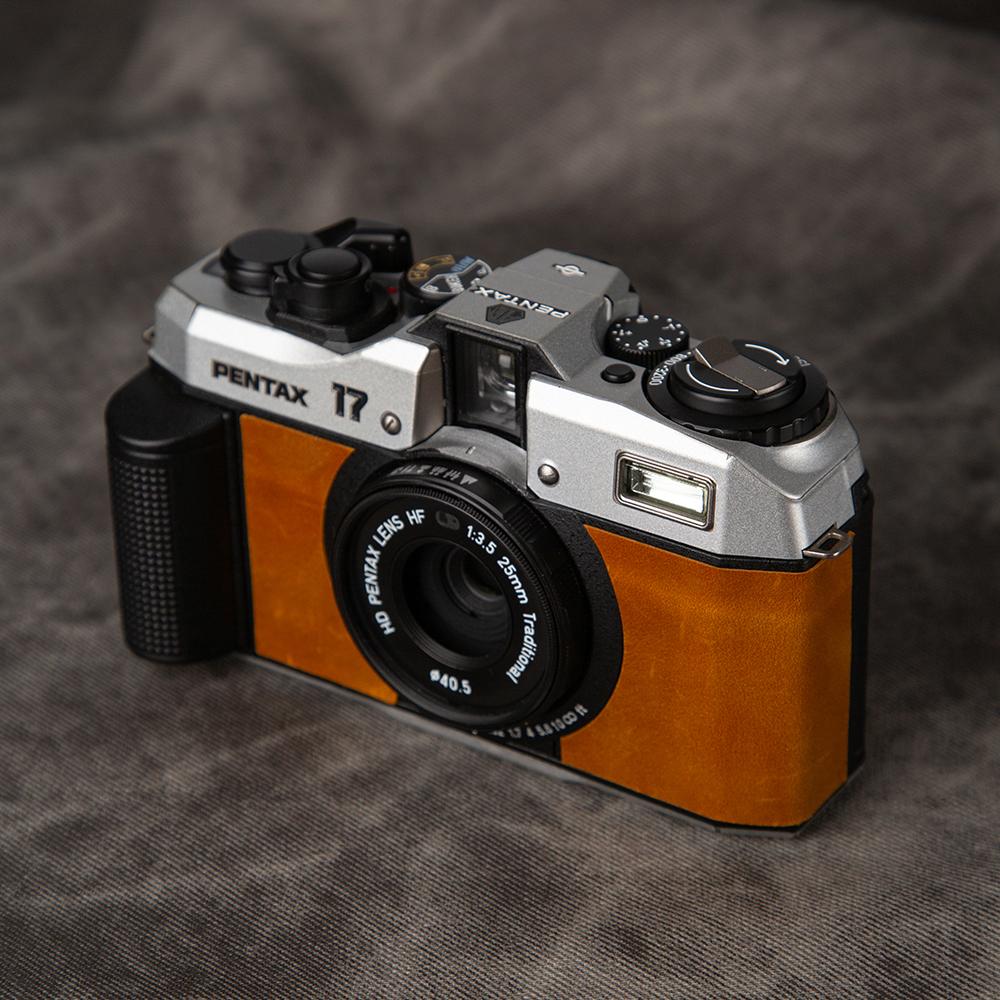Genuine Leather Camera Decorative Sticker Grip Skin for PENTAX 17 Skin Decal Skin Personality DIY Camera Sticker Accessories