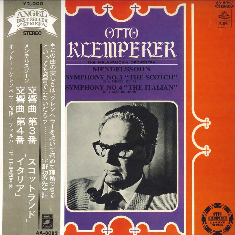 

LP Record OTTO KLEMPERER PHILHARMONIA ORCHEST - Mendelssohn: Symphony No. 3, No. 4 AA8082 ANGEL 1968 Japan Obi Classical Used