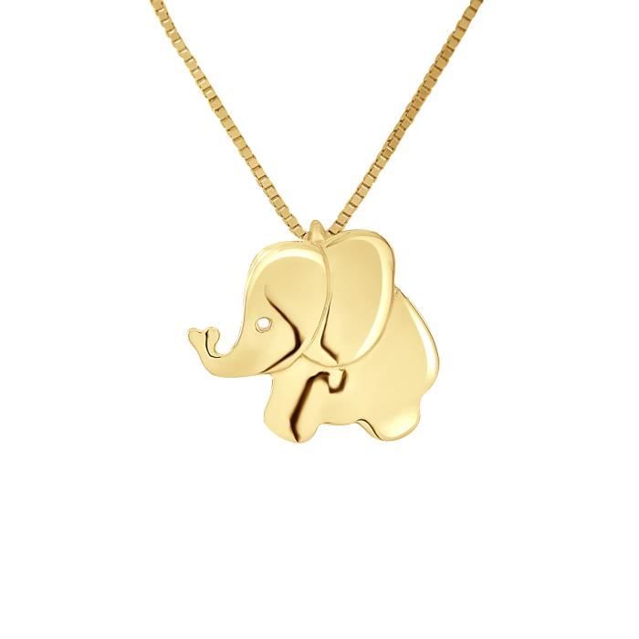 

Pendentif Enfants - LÉA & ARTHUR - Éléphant - Or Jaune - 375 Millièmes - Bijou Fille жовтий