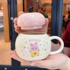 Ceramic mug with lid couple water cup, a pair of high-value cups, new office home girls