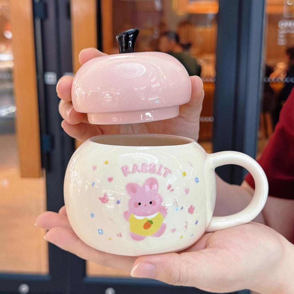 Ceramic mug with lid couple water cup, a pair of high-value cups, new office home girls