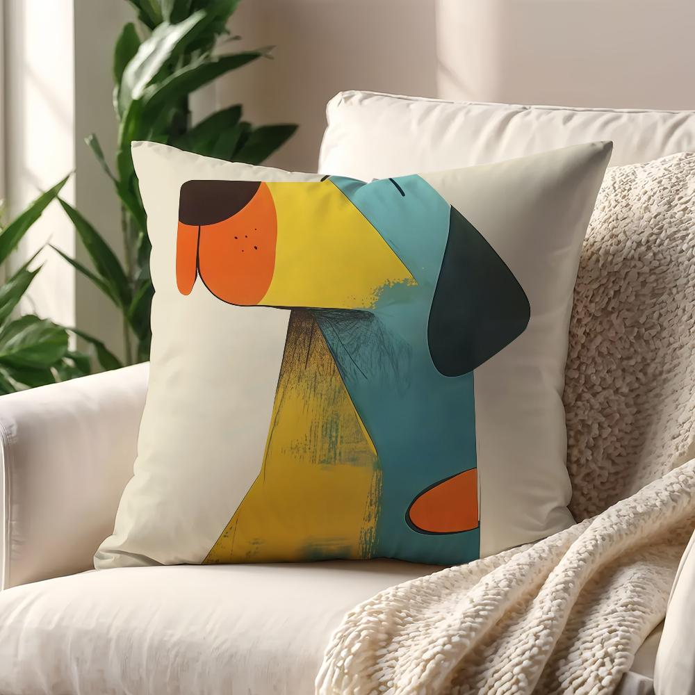 Cute Puppy Pattern cushion cover For Pillow Printing Sofa Decoration Home Car Room Coffee Shop Office Nordic Simplicity