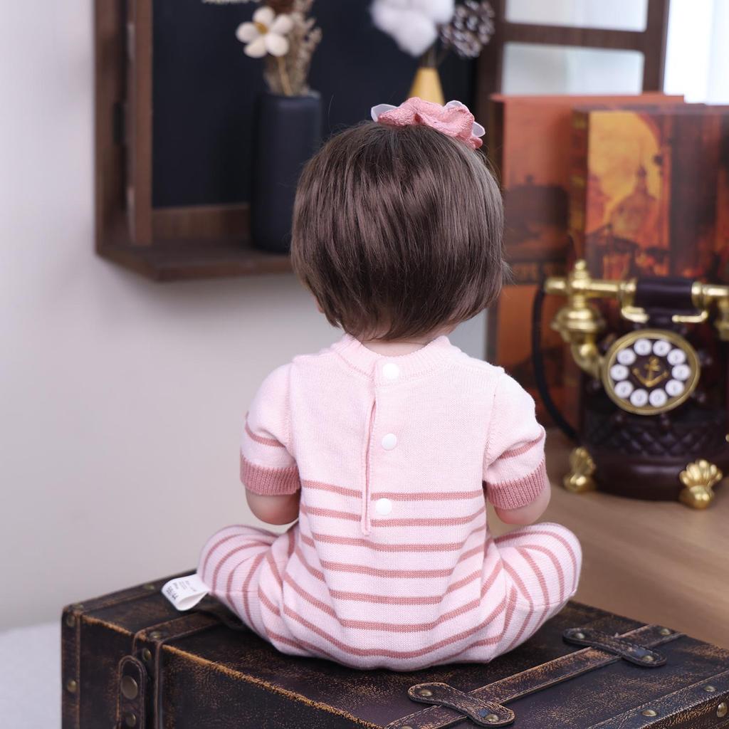Bambola Reborn da 18 Pollici Full Silicone Vinile Vene Realistiche Bambina Neonato Bambola Per Bambini Regalo