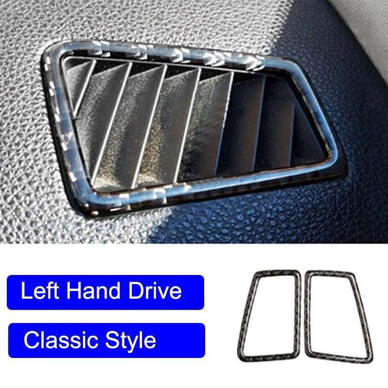Carbon Fiber Left/Right Hand Driving Car Air Conditioning Outlet Frame Sticker Accessories For BMW 3 Series E90 E92 E93 2005-12