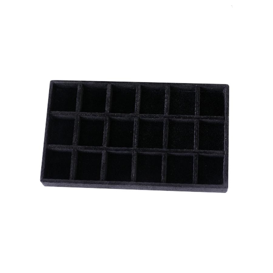 1PC, Flocking Jewelry Box Jewelry Tray, Color: Black