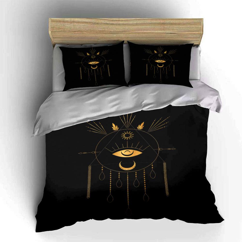 Bohemian Eye Art Decor Set Soft Comfortable Duvet Cover Bedding Set Included 1*Duvet Cover & 2*Pillowcases, Gift