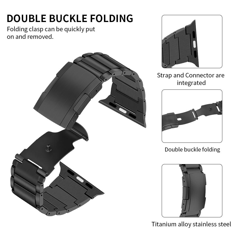 Titanium Metal Strap for Apple Watch Band Ultra 3 49mm 46mm 45mm 44mm 42mm Luxury Men Bracelet Iwatch Series 11 10 9 8 7 6 SE 5 4 41mm 40mm 38mm