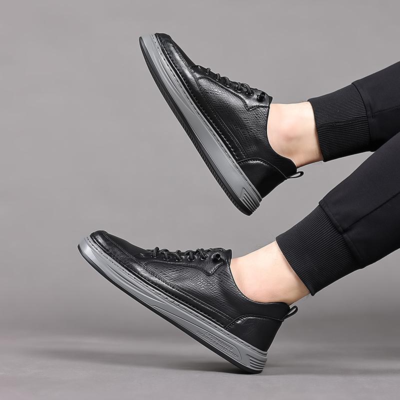 Mode Klassische Leder Herren Slipper Lässige Schuhe mit weicher Sohle Herren Sneaker Business Oxford Schuhe Outdoor Fahrschuhe Skateboardschuhe