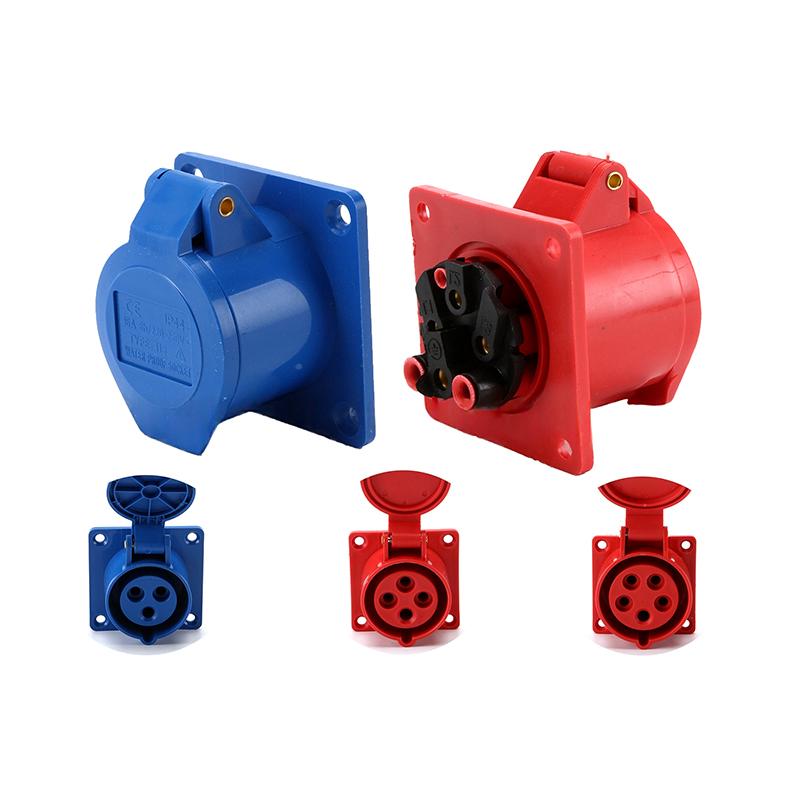 Robust 3PIN/4PIN/5PIN Industrial Plug and Socket; Waterproof, Wall Mount Electric Socket 16A/32A