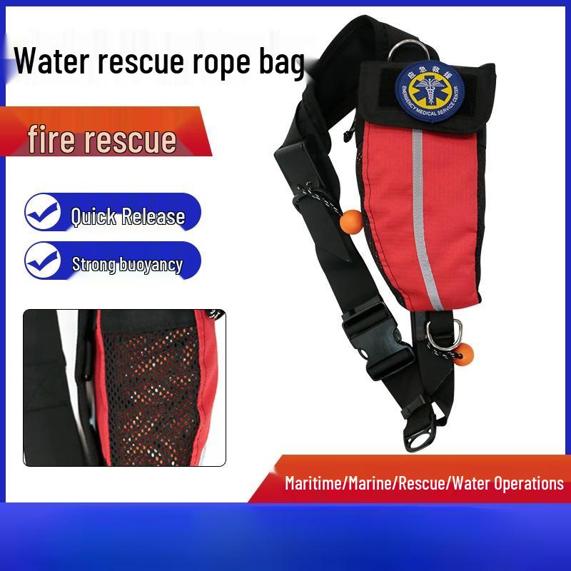 Bosente Waist-Mounted Water Rescue Throw Rope Bag 15m