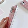 Ins Pink Small Grid Phone Case for Iphone 16 12 14 15 Pro Max 14pro 13 7 8 Plus X XR XS 16pro 15promax Shockproof Cover Shell