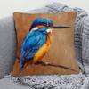 1pc Kingfisher Bird Print Design Pillowcase. Soft and Comfortable Short-pile Polyester Fabric, Single-sided Print, Does Not Include Pillow Insert. Mul