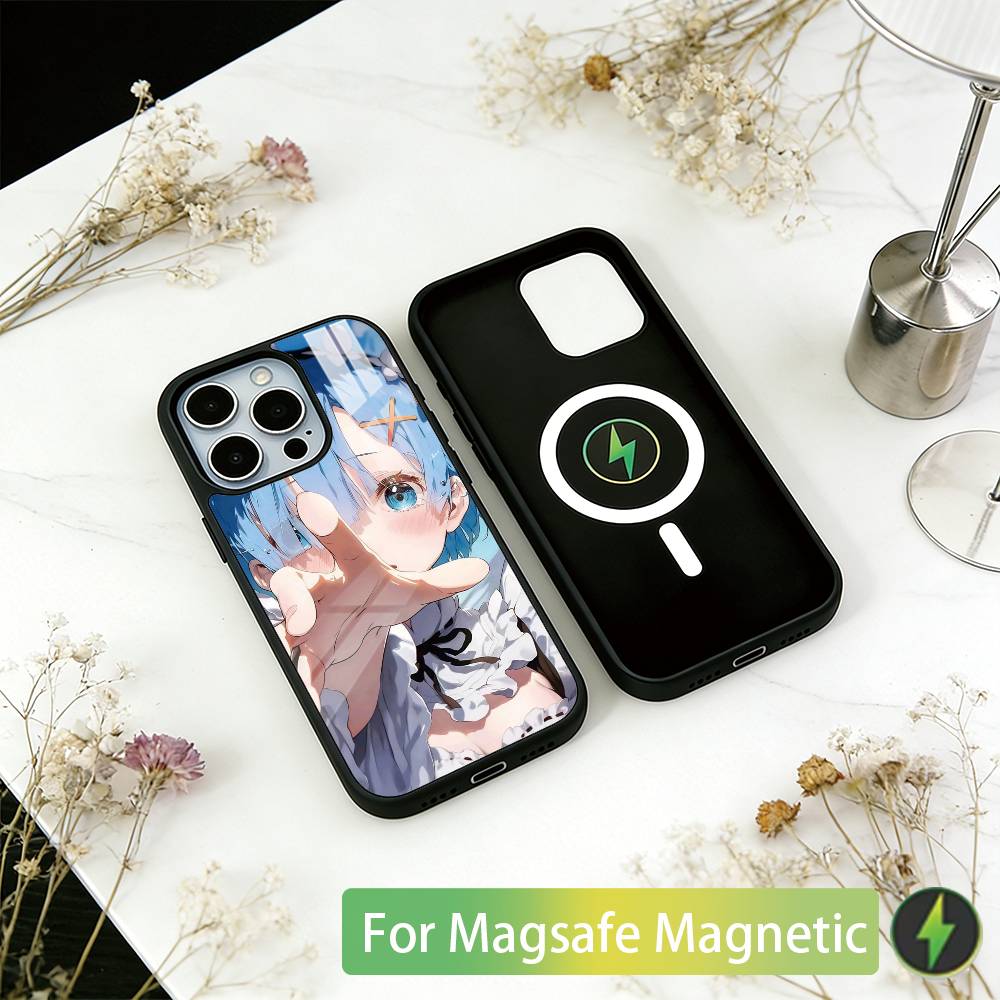 Rem R-Re Anime Z-Zero  Phone Case For iPhone17,16,15,14,13,12,11 Plus,Pro Magnetic For Magsafe Wireless Charging