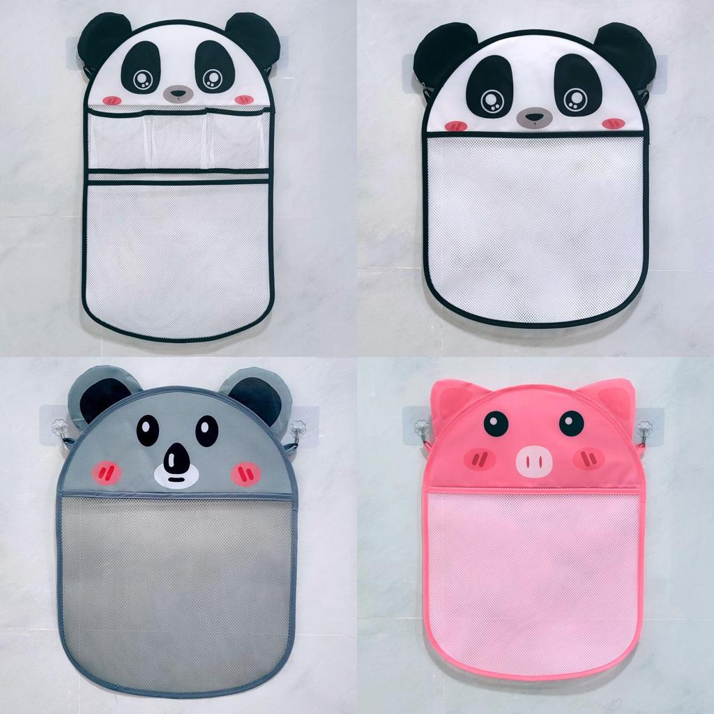 Childrens Bathroom Mesh Storage Bag Waterproof Hanging Toy Organizer For Bathtub Use