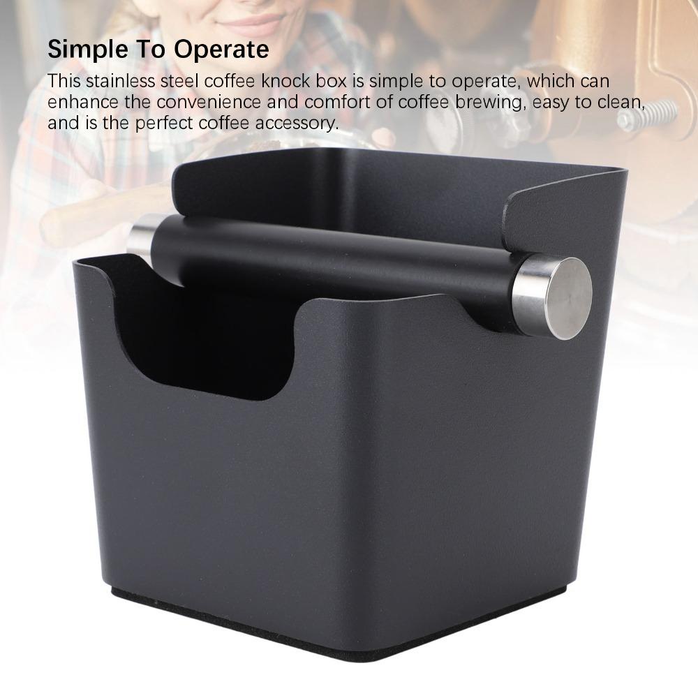 Removable Knock Bar Espresso Knock Box Stainless Steel Mini Knock Box Barista Tool