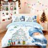 3pcs Merry Christmas Blue goblin print coreless duvet cover set multi size dormitory bedding holiday decoration machine washable