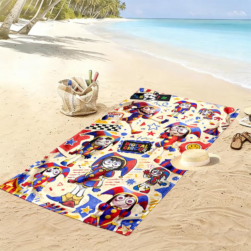 The Amazing Digital Circus Beach Towel, Multi-purpose Beach Towel Perfect for Camping and Beach Vacations