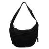 Women's Sporty Oxford Canvas Crossbody Bag - Large Capacity, Solid Color, Fashionable Dumpling Style