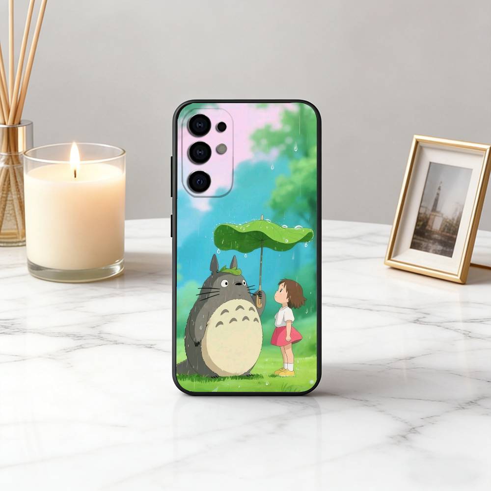 Cute Fat Cat T-Totoro-ct Phone Case For Samsung S25,S24,S21,S22,S23,S30,Ultra,S20,Plus,Fe,Lite,Note,10,Black Cover