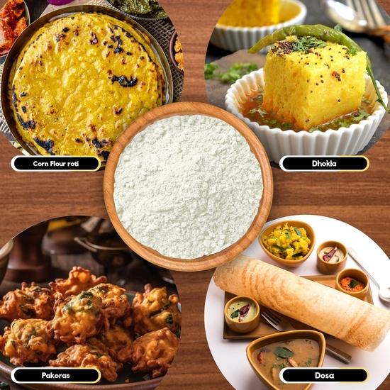 Ekologiskt Zing Majsmjöl | Glutenfritt Majsmjöl | Ekologiskt Majsmjöl | Förpackat och Producerat i Indien - 454 g (16 oz) (Paket om 1)