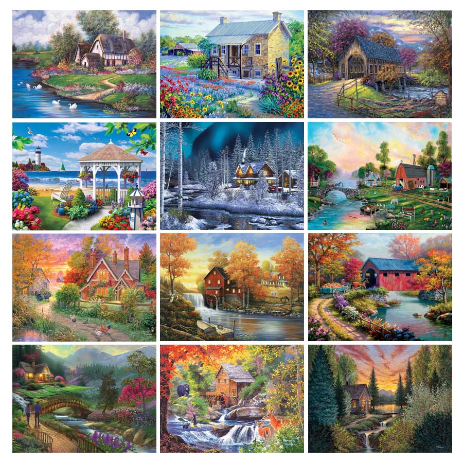 

Алмазная живопись Новые поступления 2023 Пейзажный дом своими руками Полное квадратное круглое сверло Вышивка стразами Кабина Мозаика Наборы для вышивки крестом FG1903