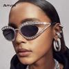 Fashion Luxury Crystal Shiny Sunglasses Women Sexy Cat Eye Rhinestone Party Elegant Sun Glasses Female Shades