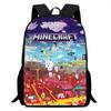 Minecraft Printed Backpack Children'S Elementary School Bag