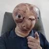 Realistic ET Alien Latex Mask Halloween Carnival Party Movie E.T. the Extra-Terrestrial Cosplay Creepy E.T. Alien Full Head Mask